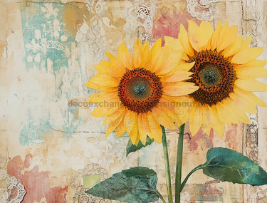 Sunflower Sign, DCO-13226, Sign For Wreath, 10x10